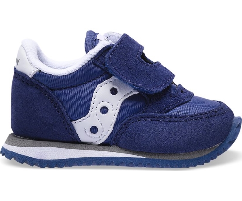 Tenis Saucony Baby Jazz Hook & Loop Niños Zapatillas Azul Marino / Blancas México MX-328-OC